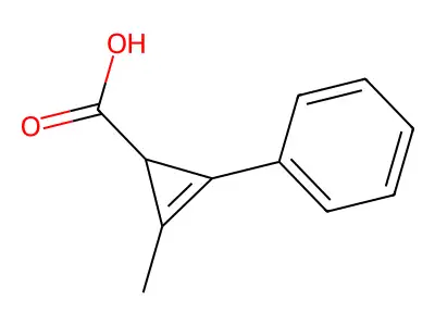 2-Methyl-3-phenyl-2-cyclopropene-1-carboxylic acid structure