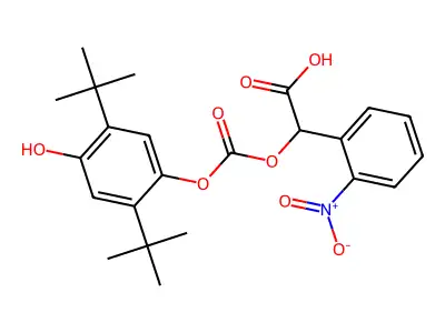 2-(2,5-Ditert-butyl-4-hydroxyphenoxy)carbonyloxy-2-(2-nitrophenyl)acetic acid structure
