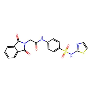 2-(1,3-dioxoisoindol-2-yl)-N-[4-(1,3-thiazol-2-ylsulfamoyl)phenyl]acetamide structure