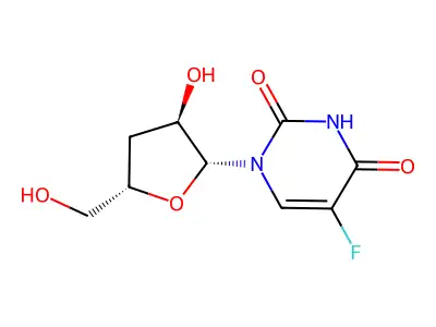 5-Fluoro-3'-deoxyuridine structure