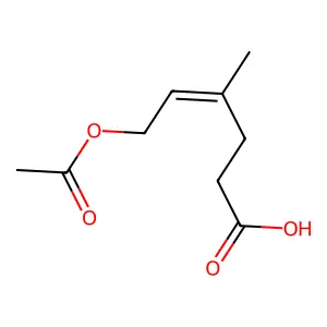4-Hexenoic acid, 6-(acetyloxy)-4-methyl-, (4E)- structure