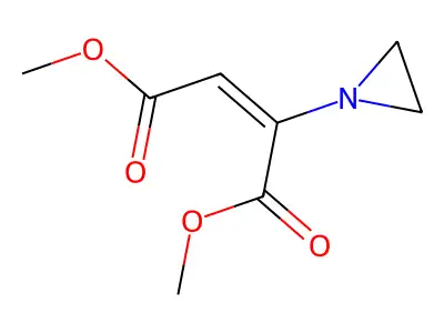 dimethyl (E)-2-(aziridin-1-yl)but-2-enedioate structure