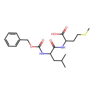 N-[N-[(Phenylmethoxy)carbonyl]-L-leucyl]-L-methionine structure