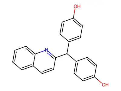 Quinolinylmethylene bis phenol structure