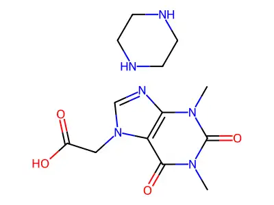 Acefilina piperazina structure