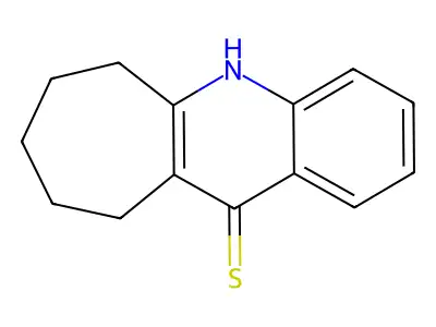 11H-Cyclohepta(b)quinoline-11-thione, 5,6,7,8,9,10-hexahydro- structure