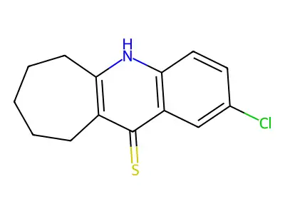 11H-CYCLOHEPTA(b)QUINOLINE-11-THIONE, 5,6,7,8,9,10-HEXAHYDRO-2-CHLORO- structure