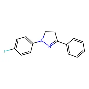 1H-Pyrazole, 1-(4-fluorophenyl)-4,5-dihydro-3-phenyl- structure