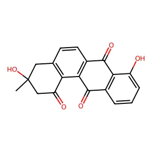 3,4-Dihydro-3,8-dihydroxy-3-methylbenz(a)anthracene-1,7,12(2H)-trione structure