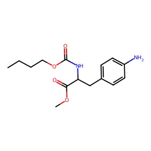 (S)-Methyl N-(butoxycarbonyl)-4-aminophenylalaninate structure