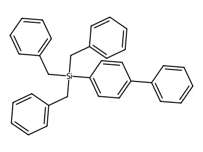 4-Biphenylyltribenzylsilane structure