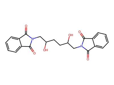 2,2'-(2,5-Dihydroxyhexane-1,6-diyl)bis(isoindoline-1,3-dione) structure