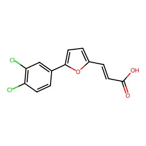 3-[5-(3,4-Dichlorophenyl)furan-2-yl]prop-2-enoic acid structure