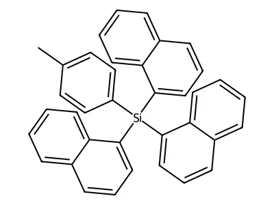 Tri(naphthalen-1-yl)(p-tolyl)silane structure