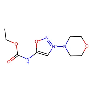 5-(乙氧羰基氨基)-3-(4-吗啉基)-1,2,3-恶二唑鎓 structure