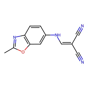 2-{[(2-Methyl-1,3-benzoxazol-6-yl)amino]methylene}malononitrile structure