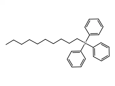 Decyltriphenylsilane structure