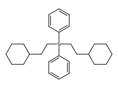 Bis(2-cyclohexylethyl)diphenylsilane structure