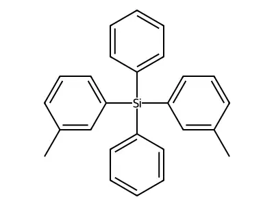 Diphenyldi-m-tolylsilane structure