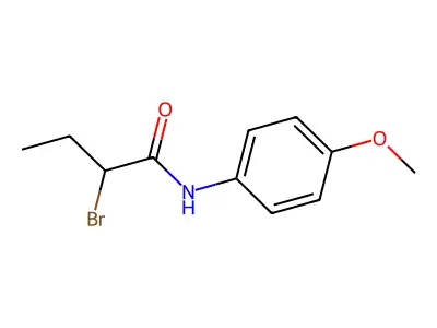 2-bromo-N-(4-methoxyphenyl)butanamide structure