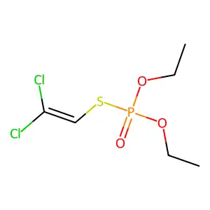 Phosphorothioic acid, S-(2,2-dichlorovinyl) O,O-diethyl ester structure