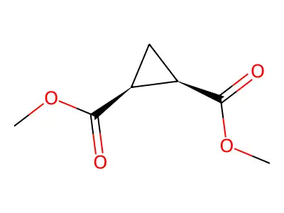 Dimethyl (1R,2S)-cyclopropane-1,2-dicarboxylate structure