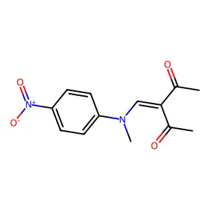 3-[(N-methyl-4-nitroanilino)methylidene]pentane-2,4-dione structure