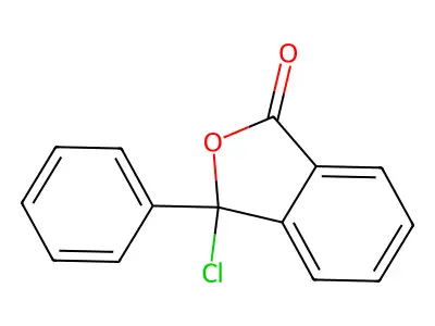 3-chloro-3-phenyl-1-(3H)-isobenzofuranone structure