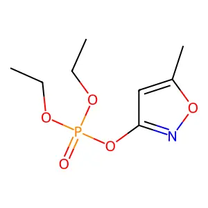 Phosphoric acid, diethyl 5-methyl-3-isoxazolyl ester structure