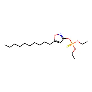 Phosphorothioic acid, O-(5-decyl-3-isoxazolyl) O,O-diethyl ester structure