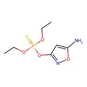 Phosphorothioic acid, O-(5-amino-3-isoxazolyl) O,O-diethyl ester structure