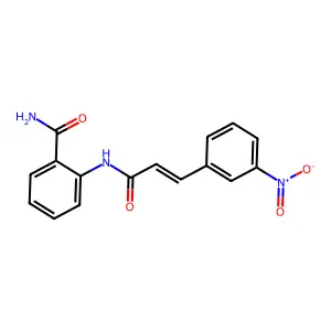 2-[3-(3-硝基苯基)丙烯酰氨基]苯甲酰胺 structure