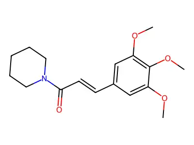 Piperidine, 1-(3,4,5-trimethoxycinnamoyl)- structure