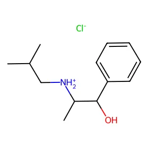 Benzyl alcohol, alpha-(1-(isobutylamino)ethyl)-, hydrochloride structure