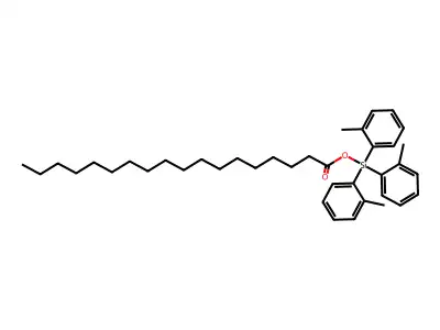 Tri(O-tolyl)silyl stearate structure