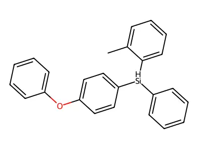 (4-Phenoxyphenyl)(phenyl)(O-tolyl)silane structure
