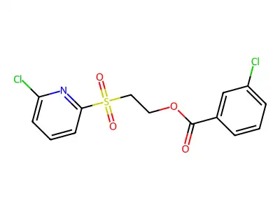 2-[(6-Chloro-2-pyridyl)sulfonyl]ethyl 3-chlorobenzoate structure