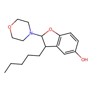 2-(Morpholin-4-yl)-3-pentyl-2,3-dihydro-1-benzofuran-5-ol structure