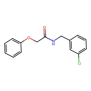 N-[(3-chlorophenyl)methyl]-2-phenoxyacetamide structure
