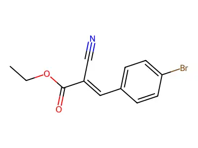 Ethyl 3-(4-bromophenyl)-2-cyanoprop-2-enoate structure