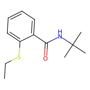 N-tert-butyl-2-(ethylsulfanyl)benzamide structure