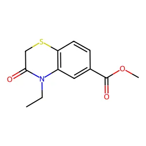 methyl 4-ethyl-3-oxo-3,4-dihydro-2H-1,4-benzothiazine-6-carboxylate structure