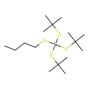 Butylsulfanyl-tris(tert-butylsulfanyl)silane structure