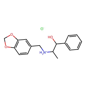 Benzyl alcohol, alpha-(1-(piperonylamino)ethyl)-, hydrochloride structure