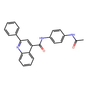 N-[4-(acetylamino)phenyl]-2-phenylquinoline-4-carboxamide structure