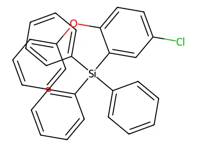 (5-Chloro-2-(phenoxy)phenyl)triphenylsilane structure