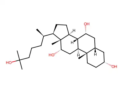 5b-Cholestane-3a,7a,12a,25-tetrol structure