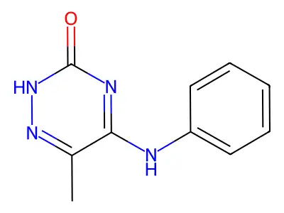5-anilino-6-methyl-2H-1,2,4-triazin-3-one structure