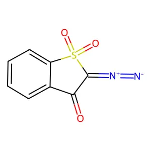 Benzo[b]thiophen-3(2H)-one, 2-diazo-, 1,1-dioxide structure