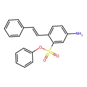 phenyl 5-amino-2-[(E)-2-phenylethenyl]benzenesulfonate structure
